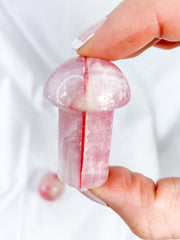 Onyx Pink Mushroom Carving