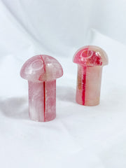 Onyx Pink Mushroom Carving