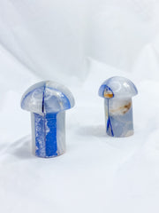Onyx Blue Mushroom Carving
