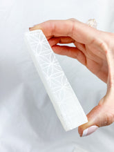 Selenite Seed of Life Natural Wand | Small