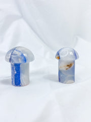 Onyx Blue Mushroom Carving