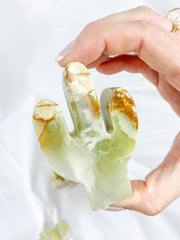 Green Onyx Cactus Carving | Medium
