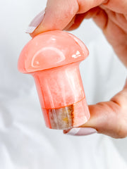 Onyx Orange Mushroom Carving