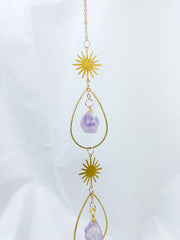 Amethyst Bell TearDrop SunCatcher