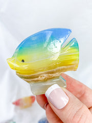 Tropical Onyx Fish Carving