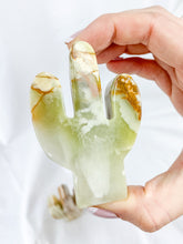 Green Onyx Cactus Carving | Medium