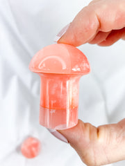 Onyx Orange Mushroom Carving