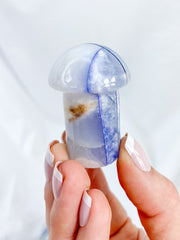 Onyx Blue Mushroom Carving