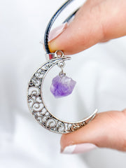 New Moon Amethyst Pendant