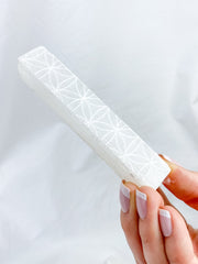 Selenite Seed of Life Natural Wand | Small