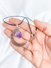 New Moon Amethyst Pendant