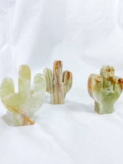Green Onyx Cactus Carving | Medium