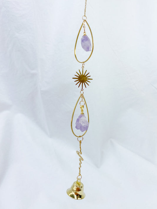 Amethyst Bell TearDrop SunCatcher