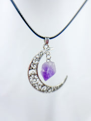 New Moon Amethyst Pendant