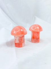 Onyx Orange Mushroom Carving