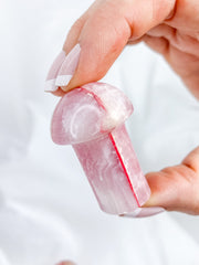 Onyx Pink Mushroom Carving