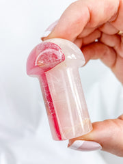 Onyx Pink Mushroom Carving