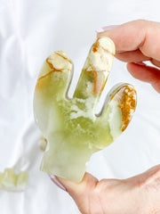 Green Onyx Cactus Carving | Medium