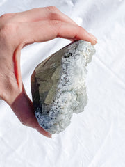 Apophyllite CutBase Cluster with Inclusions 500g