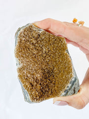 Caramel Amethyst CutBase Cluster 346g