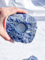 Sodalite Natural Candle Base