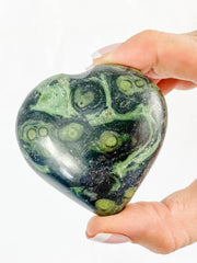Kambaba / Crocodile Jasper Heart | Large