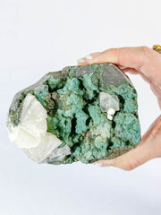 Green Heulandite with Inclusions 640g