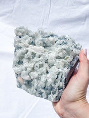 Chalcedony and Apophyllite CutBase Cluster 2.2kg