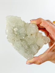 Apophyllite Cluster with Druzy Inclusions 326g