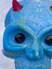 “Candles n Dreams” Sea Salt Skull Candle Blue
