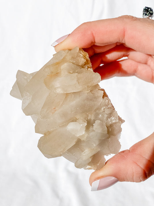 Smoky Himalayan Quartz Cluster with Inclusions 195g