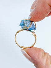 Apatite Gold Plated Ring Wire Wrapped