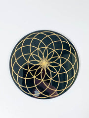 The Lotus of Life Sacred Geometry Grid Disc | Black Acrylic