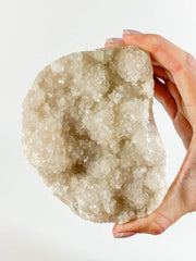 Apophyllite Cluster with Druzy Inclusions 840g
