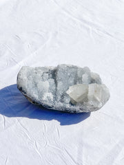 Chalcedony Cluster with Calcite inclusion 700g