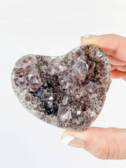 Amethyst with Inclusions Cluster Heart 195g