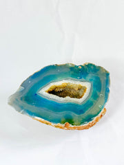 Blue Agate and Died Quartz Geode 3.9kg