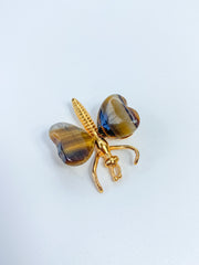 Tiger Eye Dragonfly Carving