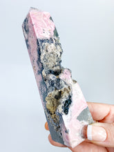 Rhodonite Obelisk with Cavity 322g