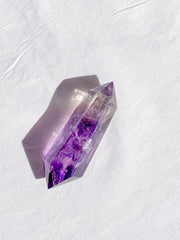 Amethyst Smoky Double Terminator Point 57g