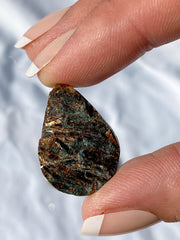 Astrophyllite Cabochon Natural Dark Teardrop Small