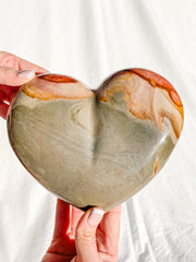 Desert Polychrome Jasper Heart with Stand 2.4kg
