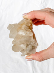 Smoky Himalayan Quartz Cluster with Inclusions 195g