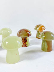 Green Onyx Mushrooms Carving