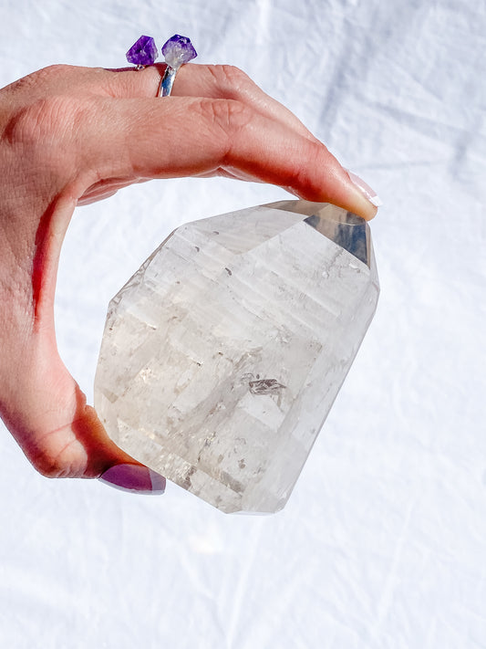 Natural Citrine Semi Polished Point 394g
