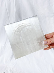 Selenite New Moon Mandala | Square Plate