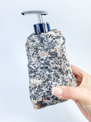 Black Tourmaline and Quartz with Inclusions Soap Dispenser 2.1kg
