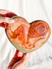 Desert Polychrome Jasper Heart with Stand 2.4kg