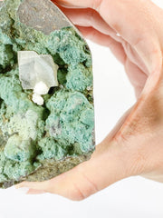 Green Heulandite with Inclusions 640g