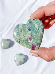 Ruby Fuchsite Heart | Medium